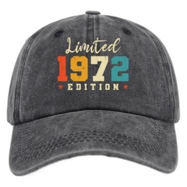 Imagem de Boné de beisebol vintage de algodão lavado, edição limitada de 1972 - 