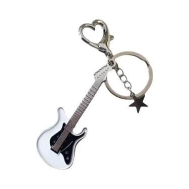 Imagem de Chaveiro De Guitarra Elétrica Vintage Punk Com Coração E Estrela Para 