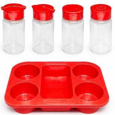 Imagem de Porta Condimentos para Restaurantes e Lanchonetes 4 Frascos