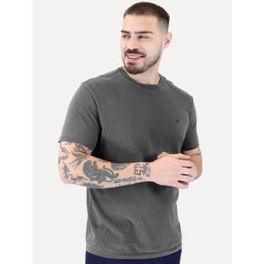 Imagem de Camiseta Calvin Klein Jeans Masculina Monogram Logo Pigmento Chumbo-Masculino