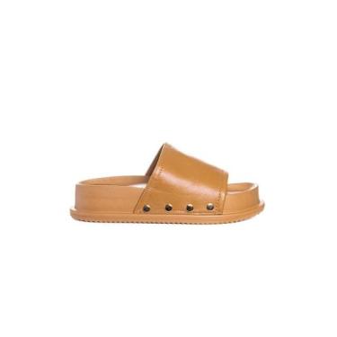 Imagem de Tamanco Santinelli Flatform Couro Ambar, 36