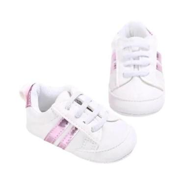 Imagem de Tênis Meckior Multicoloridos Para Bebês Com Sola Macia Em Couro PU, Ca