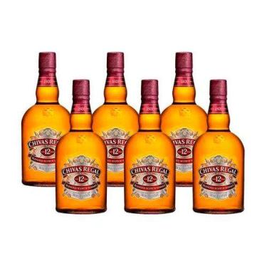 Imagem de Whisky Escocês Chivas Regal 12 anos 1 Litro Caixa com 6 unidades