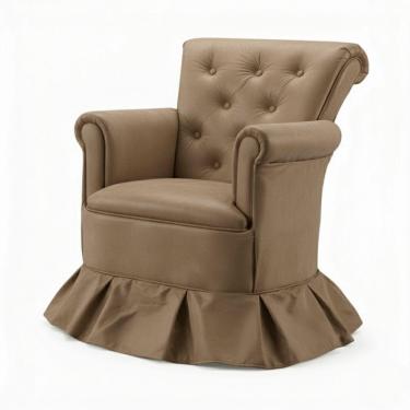 Imagem de Poltrona Amentação Confortável Com Balanço Descanso Quarto Bebê Aconchego Suede Suede Cappuccino