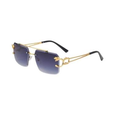 Imagem de Óculos De Sol Leopard Sem Aro Com Lentes Gradientes UV400, Ponte Dupla