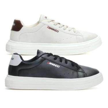 Imagem de Kit 2 Tênis Casual Masculino Moderno Estiloso Cano Baixo-Masculino