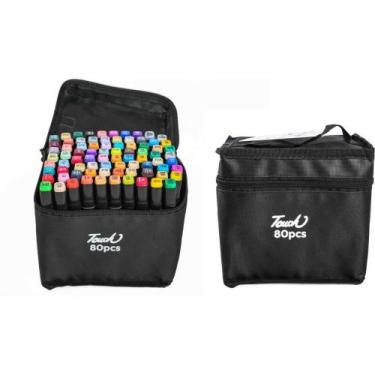 Imagem de Marcador Artistico 80 Cores Ponta Dupla - BBR