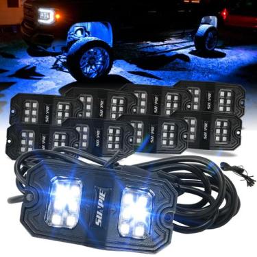 Imagem de Luz de Acento para Veículo SUNPIE 8 Pods Azul IP67 à Prova d'Água