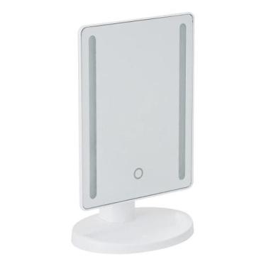 Imagem de Espelho Maquiagem Bancada Led Branco 26X16 Cm Lara - Aemaxx