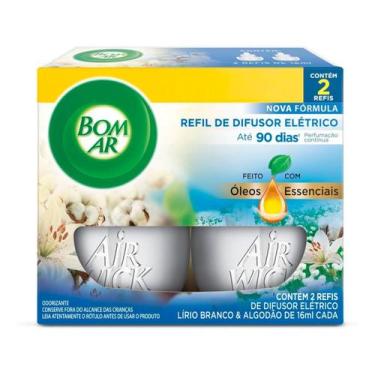 Imagem de Refil Difusor Elétrico Lírio Branco E Algodão Air Wick 16ml - Bom Ar
