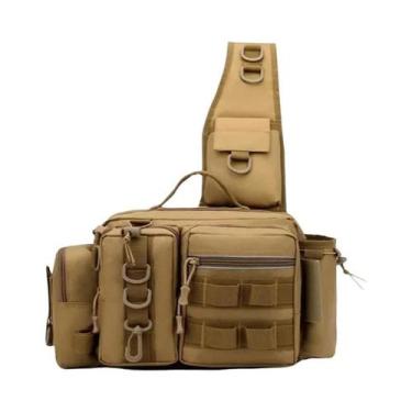 Imagem de Mochila De Pesca Transversal Organizadora Com Suporte Para Vara E Equi