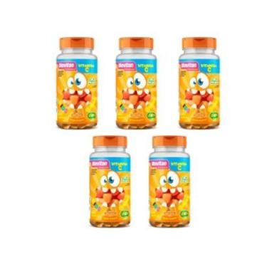Imagem de Kit 5 Bioviton Gummy Vitamina C Kids Unilife 5x30 Gomas Sabor Laranja-Unissex