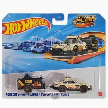 Imagem de Caminhão Carrinho Hot Wheels Track Fleet Stars Mattel 1/64, Porsche 91