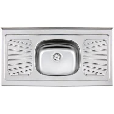 Imagem de Pia De Apoio Tramontina New Raggi 40 Em Aço Inox 105x52cm