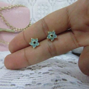 Imagem de Brinco Flor Zirconia Pequeno Dourado Prata Rosa Verde F Ouro - De Cast