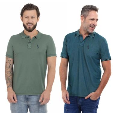 Imagem de Kit 2 Camisa Polo Masculina Dia a Dia Conforto