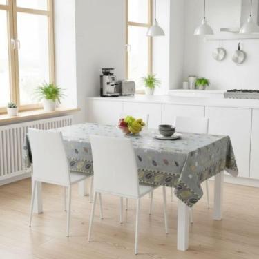 Imagem de Toalha De Mesa Dubai Cinza Mod7118B Rolo 1,37x20m Vinil Pvc - Plast.co