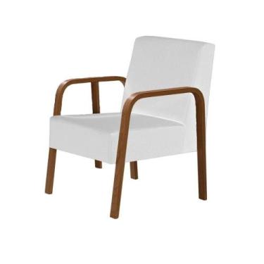 Imagem de Poltrona Decorativa Jade 1 Lugar material sintético Branco D Salla