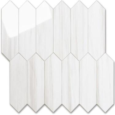 Imagem de Backsplash Tile Vamos Tile Branco Dolomita Brilhante 30x30cm PVC