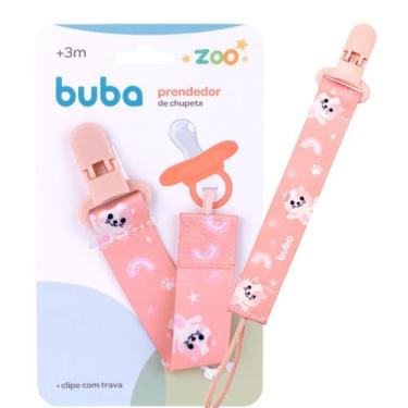 Imagem de Prendedor de Chupeta com Trava Animal Gatinho Rosa - Buba