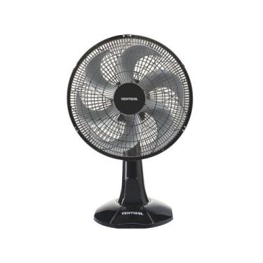 Imagem de Ventisol Ventilador Mesa 30Cm 6Pas 127V 52W, Preto e Cinza, 110V