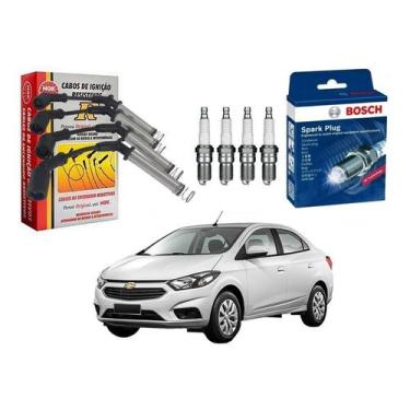 Imagem de Kit Vela Cabo Bosch Prisma 1.0 Flex 2016 A 2019