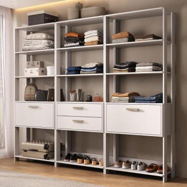 Imagem de Guarda-Roupa Closet Modulado Texas 2 Portas 2 Gavetas 219cm Multimóveis MP4793