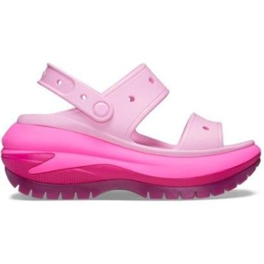 Imagem de Sandália crocs mega crush matte sandal pink tweed/multi-Feminino