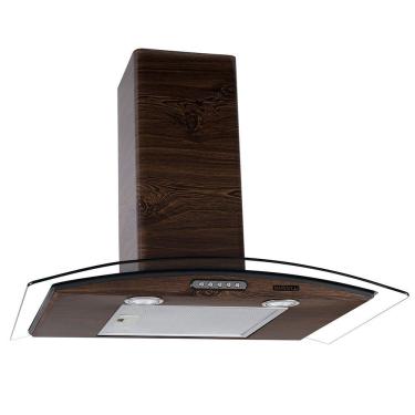 Imagem de Coifa de Parede Nardelli Vidro Curvo Slim 70cm Vidro Temperado com LED Inox 220V