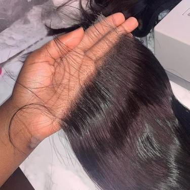 Imagem de Fecho de renda BEEOS Skinlike Real HD 16cm Body Wave Hair