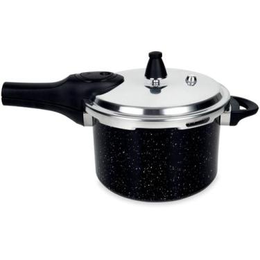 Imagem de Panela de Pressão Brinox 4,2L Preta - Ceramic Life Pressure, 4,2L, Mar