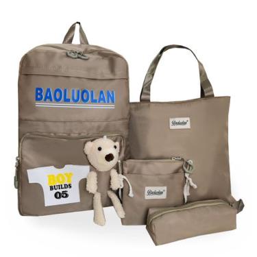 Imagem de Mochila Bolsa Escolar Antifurto Ursinho Kawaii Impermeável - KLIZZ, Ma