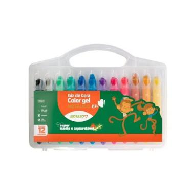 Imagem de Giz De Cera Metalico Color Gel Estojo 12 Cores - Leo E Leo