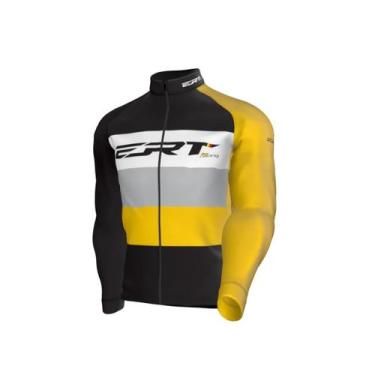 Imagem de Jaqueta ciclismo masculina térmica ERT Pro Racing Vanert, Preto, Amare