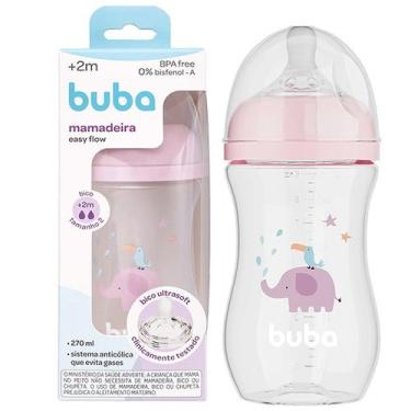 Imagem de Mamadeira Easy Flow Buba Bico em Silicone Utrasoft 270ml Decorada Anti