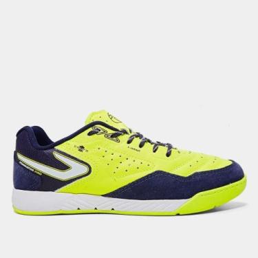 Imagem de Tênis Futsal Topper Dominator Pro V - unissex - amarelo e azul marinho