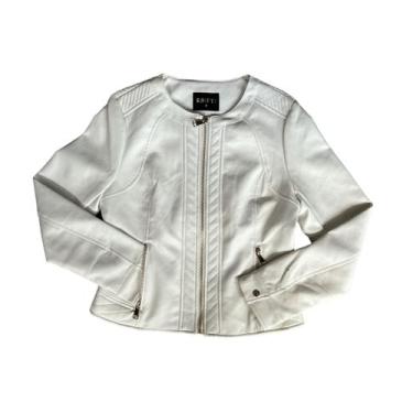 Imagem de Jaqueta de Couro Pu feminina - Fantasy Sport Wear, Branco, G