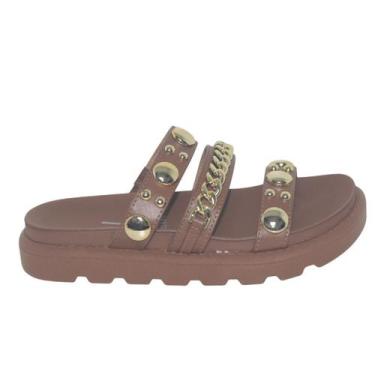 Imagem de Tamanco Vizzano Feminina Plataforma Casual, Marron, 36