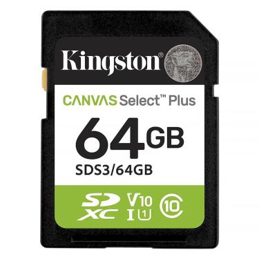 Imagem de Cartão de Memória SD Canvas Select Plus 64GB 100MB-s Classe 10 UHS-I Kingston