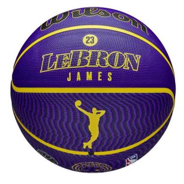 Imagem de Bola de Basquete Wilson NBA Lebron James Player Icon Roxo 