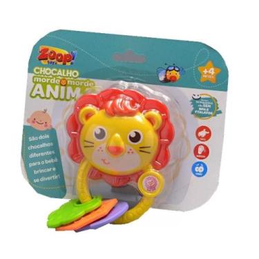 Imagem de Chocalho Morde Morde Animal Leão ZP00665 - Zoop Toys