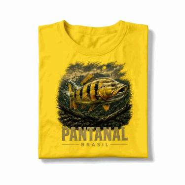 Imagem de Camiseta Algodão Pantanal Brasil Tucunaré Estampa Exclusiva Casual Nat