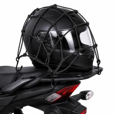 Imagem de Rede Elástica Refletiva Capacete Bagagem Motos Brilha Escuro - - anjo 