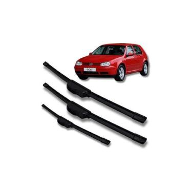 Imagem de Kit 3 Palhetas Limpador Parabrisa Golf 1999 A 2006 Preto Preto - notar