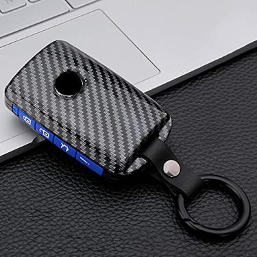 Imagem de Venus-David Capa de silicone para chave do carro Porta-chaves Bolsa para chave do carro, adequado para Mazda 3 Alexa CX-30 CX30 CX5 CX 5 CX-5 CX8 CX9 CX4 2019 2020,4 botão azul carbono