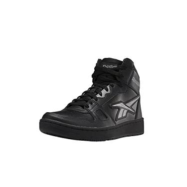 Imagem de Reebok Tênis de basquete unissex adulto ressonador médio, Preto/cinza puro, 14.5 Women/13 Men