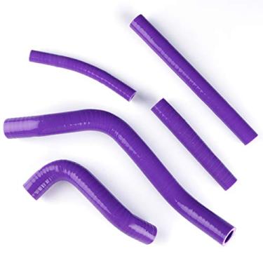 Imagem de LUXERAD Kit de mangueira de arrefecimento de silicone de desempenho de 3 camadas 4,5 mm para SUZUKI RM 250 1996-2000 (Roxo)