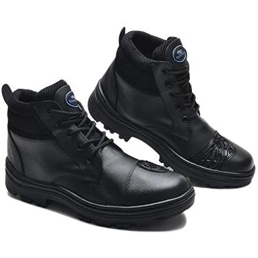 Imagem de Bota Masculino Com Pedaleira Para Motociclista Em Couro C25 Cl km preta Cor:Preto;Tamanho:44;Genero:Masculino