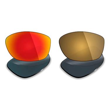 Imagem de 2 pares de lentes polarizadas de substituição da Mryok para óculos de sol Oakley Pit Bull – Opções