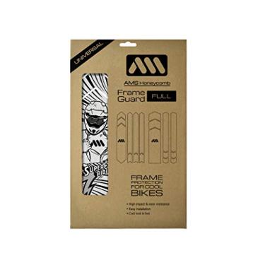 Imagem de All Mountain Style Protetor de quadro de bicicleta MTB | Favo de mel 380 mícrons PVC | Proteção transparente universal para Downhill e Enduro | Conjunto de 18 peças